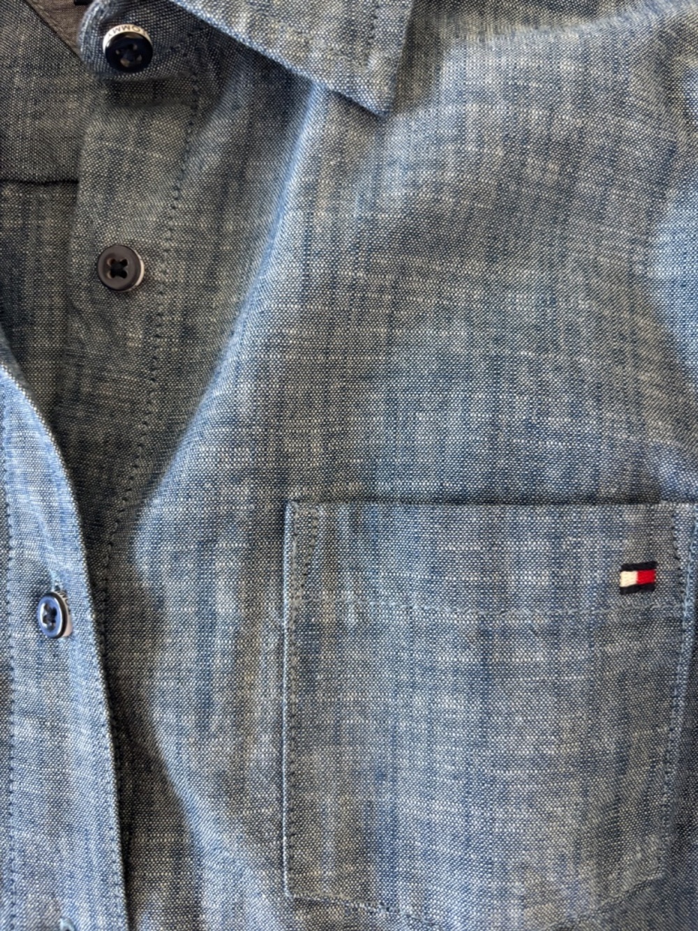 Tommy Hilfiger Blue Chambray Button Down Shirt - Women’s Size XS - Picture 6 of 10